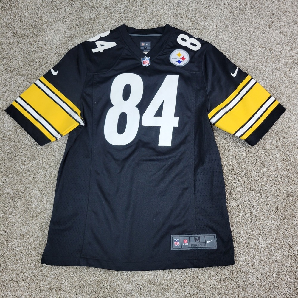 Nike NFL On Fiels Mens Medium Black Pittsburgh Steelers Antonio Brown #84 Jersey